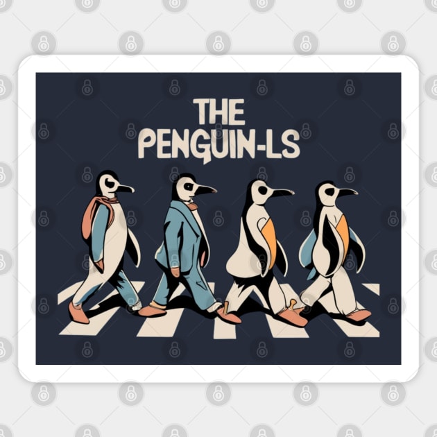 The penguin-Ls - Abbey Road Magnet by Aldrvnd